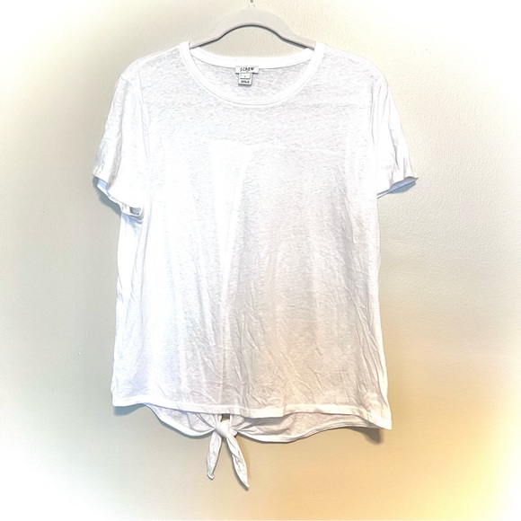 SOLD J. Crew Cropped Tie Back Tee - Picture 1 of 6